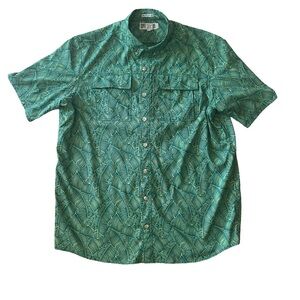 Duluth Trading Co Untucked Tropical Print Shirt